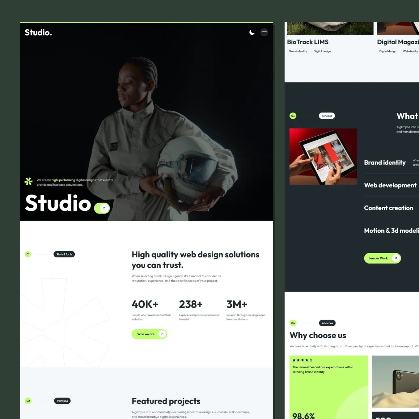 Studio — Creative studio · Portfolio